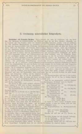 II. Gewinnung mineralischer Rohproducte.