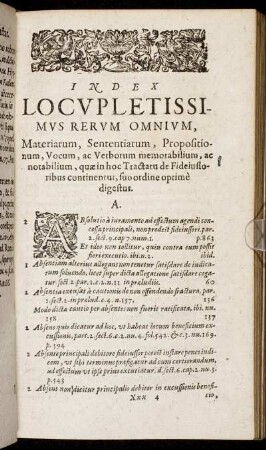 Index Locupletissimus Rerum Omnium [...]