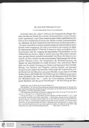 III. Kapitel: Der souveräne Staat