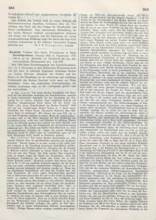 355-357 [Rezension] Herntrich, Volkmar, Ezechielprobleme