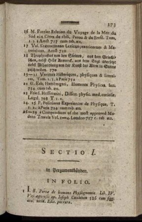 Sectio I. in Pergamentbänden.