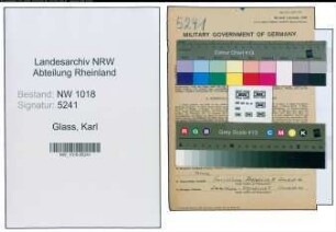 Entnazifizierung Karl Glass , geb. 17.08.1891 (Buchhalter)