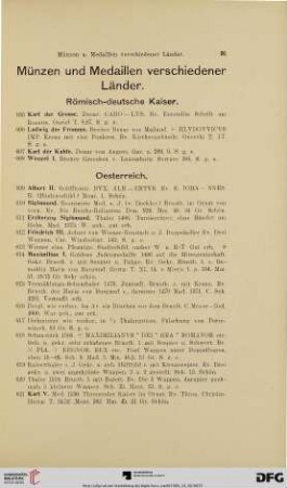 Münzen und Medaillen verschiedener Länder (Nr. 605-1309)
