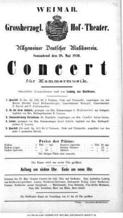Concert für Kammermusik