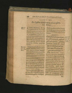 Caput XII. De Casibus Conscientiae circa usum SS. Coenae.