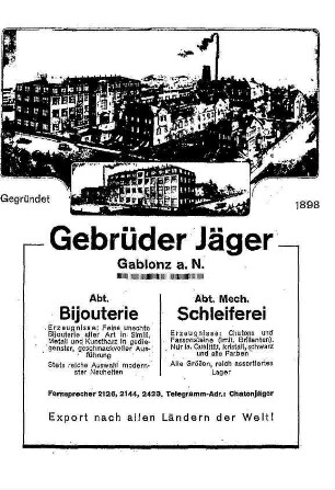 Adreßbuch der Stadt Gablonz a. N.
