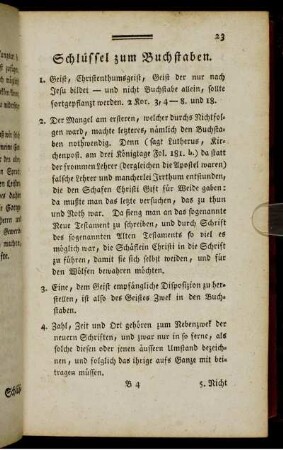 Schlüssel zum Buchstaben.