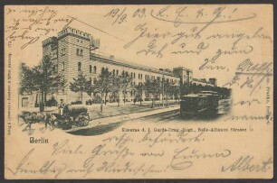 Ansichtskarte Kaserne des I. Garde-Dragoner-Regiments, Belle-Alliance-Straße [2/2]