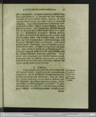 § XXXIII. Iudex hoc casu praescriptionis exceptionem ex officio supplere nequit