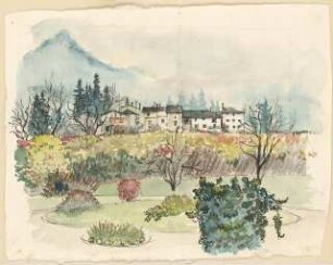 Skizzen: Garten der Villa Saracini