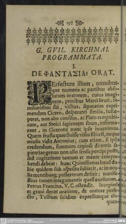 G. Guil. Kirchmai. Programmata