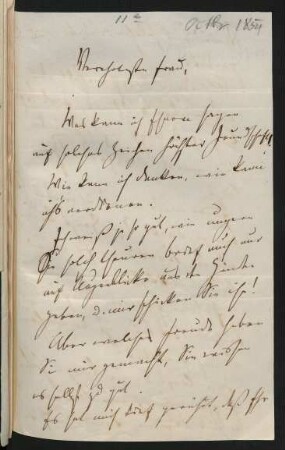 Brief an Clara Schumann : Oktober 1854