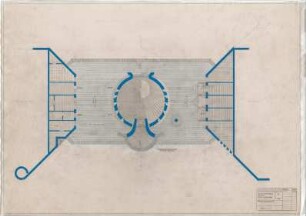 Schneider - Esleben, Paul; Hückelhoven - Baal (Kreis Heinsberg); Aussegnungshalle - Aussegnungshalle: Bodenverlegeplan (Grundriss)