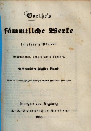 Goethe's sämmtliche Werke : in vierzig Bänden. 38., Der Farbenlehre polemischer Th.
