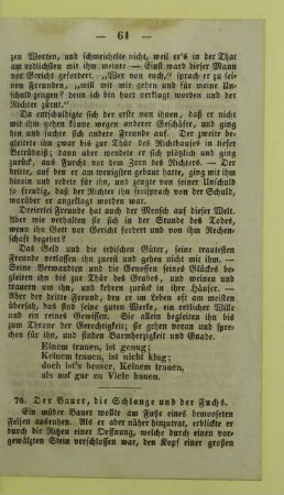 76. Der Bauer, die Schlange und der Fuchs
