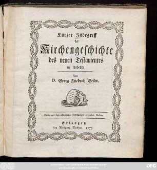 Kurzer Inbegriff der Kirchengeschichte des neuen Testamentes in Tabellen