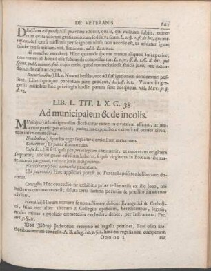 Tit. I. X. C. 38. Ad municipalem & de incolis.