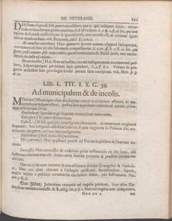 Tit. I. X. C. 38. Ad municipalem & de incolis.