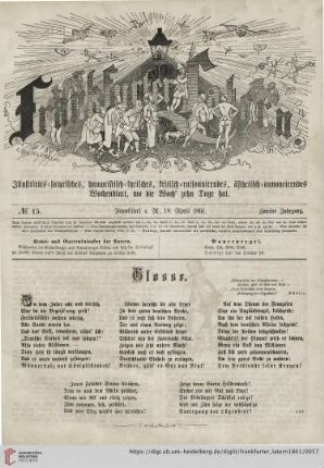 No. 15, Frankfurt a. M., 18. April 1861, Zweiter Jahrgang