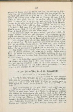 39. Der Ritterschlag durch die Schwertseite.