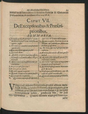 Caput VII. De Exceptionibus & Praescriptionibus.