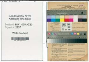 Entnazifizierung Norbert Welp , geb. 01.01.1919 (Kaufmaennischer Angestellter)