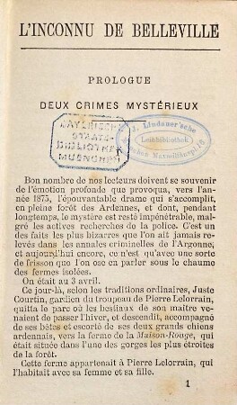 L'inconnu de Belleville : Par Pierre Zaccone