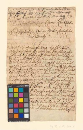 von Platen Bewilligung einer Unterstützung für die verwitwete Majorin v. Platen