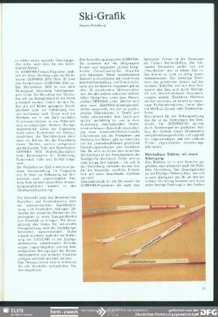 Ski-Grafik : Freizeit + Formgestaltung