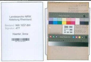 Entnazifizierung Anna Haerter , geb. 07.09.1889 ()