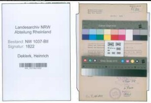 Entnazifizierung Heinrich Deklerk , geb. 02.02.1890 (Polizeibeamter)