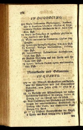 Naturkunde und Oekonomie.