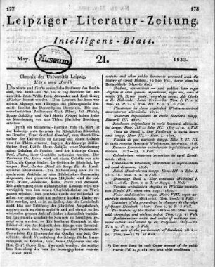 1833-05 : 21. Stück