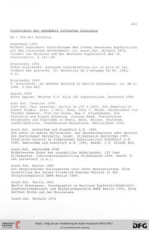 Verzeichnis der abgekürzt zitierten Literatur
