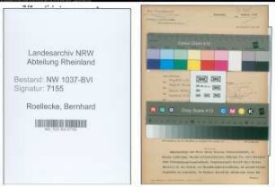 Entnazifizierung Bernhard Roellecke , geb. 16.04.1897 (Beamter)