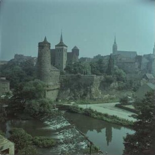 Color Duplikat: Blick von der Friedensbrücke auf das alte Bautzen