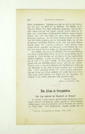 Das Klima in Senegambien