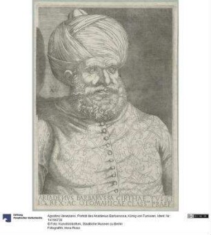 Porträt des Ariadenus Barbarossa, König von Tunisien