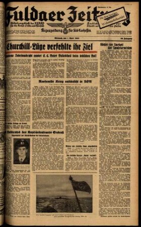 Ausgabe vom Mittwoch, den 01. April 1942.