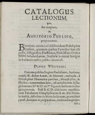 Catalogus Lectionum