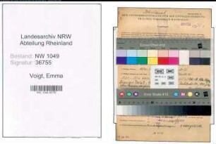Entnazifizierung Emma Voigt , geb. 06.01.1899 (Lehrerin)