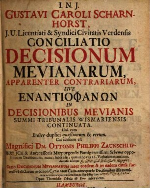 Conciliatio decisionum Mevianarum apparenter contrariarum