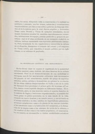 XIX - El significado artístico del renacimiento
