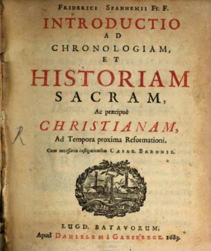 Introductio ad chronologiam sacram