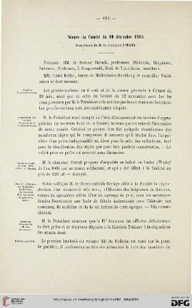 Séance du Comité du 10 décembre 1883