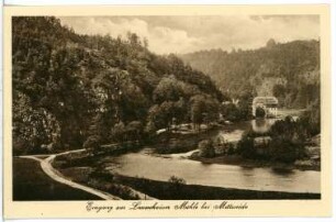 Lauenhain. Lauenhainer Mühle Eingang zur Mühle