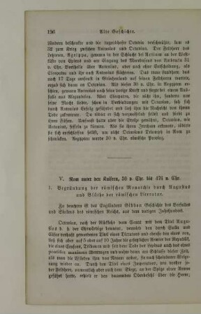 V. Rom unter den Kaisern, 30 v. Chr. bis 476 n. Chr.