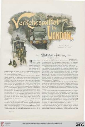 9: Verkehrsmittel in London : Weltstadt-Skizzen