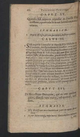 Caput XV. - XXII.