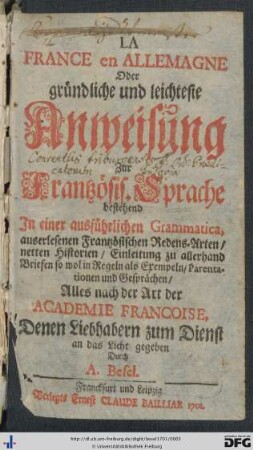 Besitzvermerk des Freiburger Dominikanerklosters.